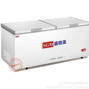 盛格美冷藏柜冰柜商用单双温顶盖门速冻柜雪柜饮料柜生鲜冷柜钢管